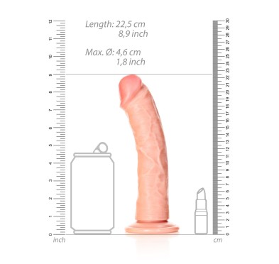 Realistyczne żylaste dildo z przyssawką 22,5 cm